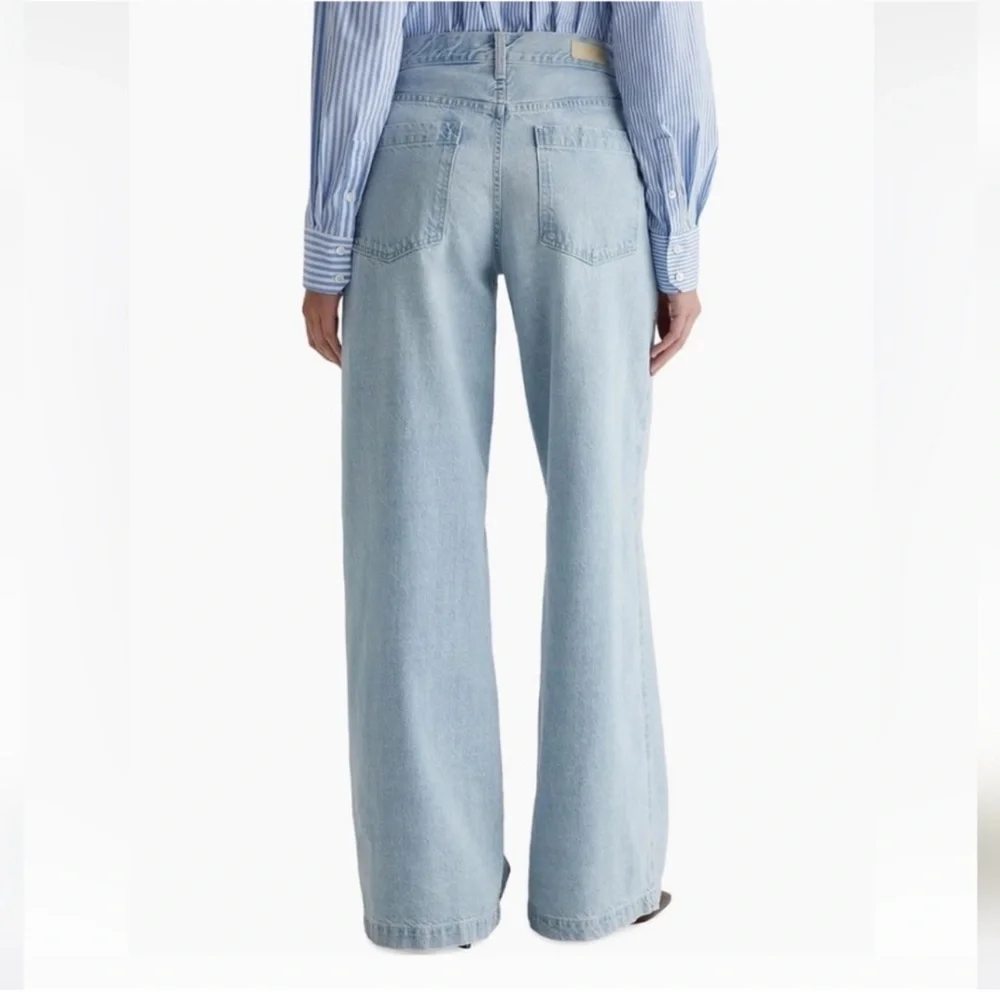 NWT AG Stella Low Slung Palazzo Jeans Light Wash Wide Leg 32 - Picture 8 of 8